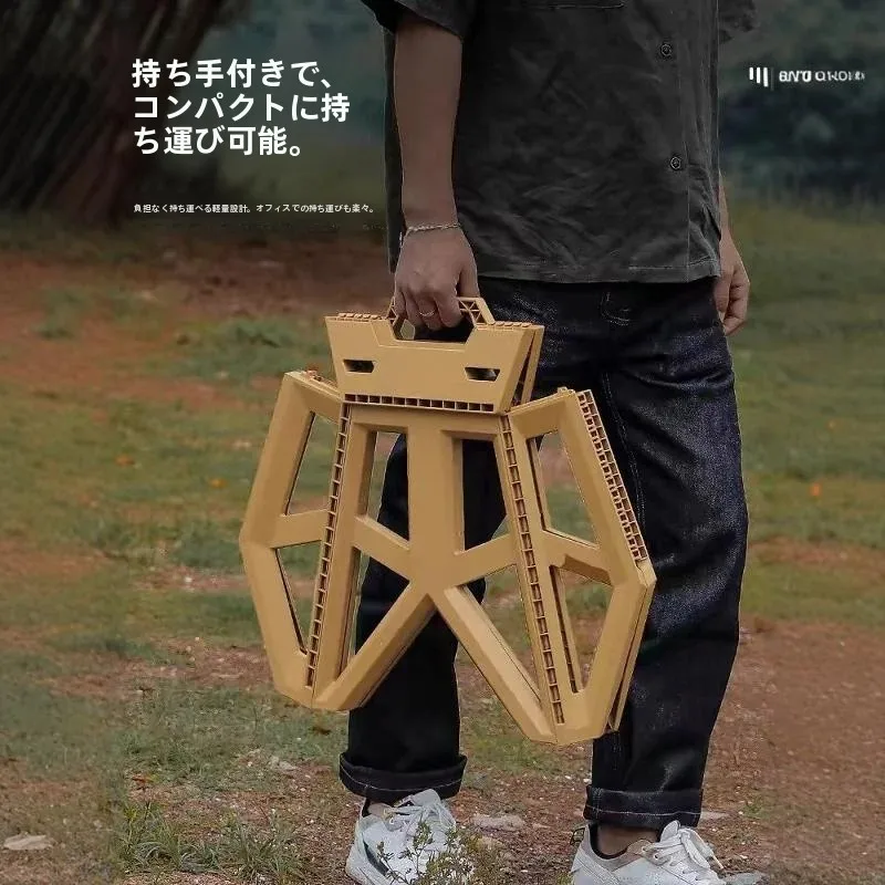 Foldable Outdoor Camping Chair Small Stool Portable Water Bucket Stand Convenient to Carry out for Camping And Fishing