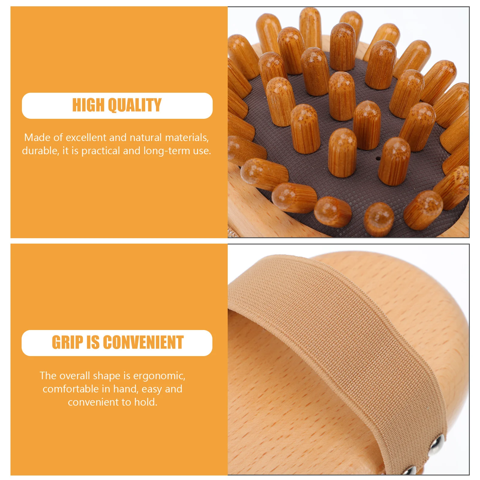 1 قطعة فرشاة تدليك وسادة هوائية الجسم مدلك خشبي تخفيف مشط للاستخدام المنزلي يده فروة الرأس مدلك السلس نقطة الوخز أداة #2