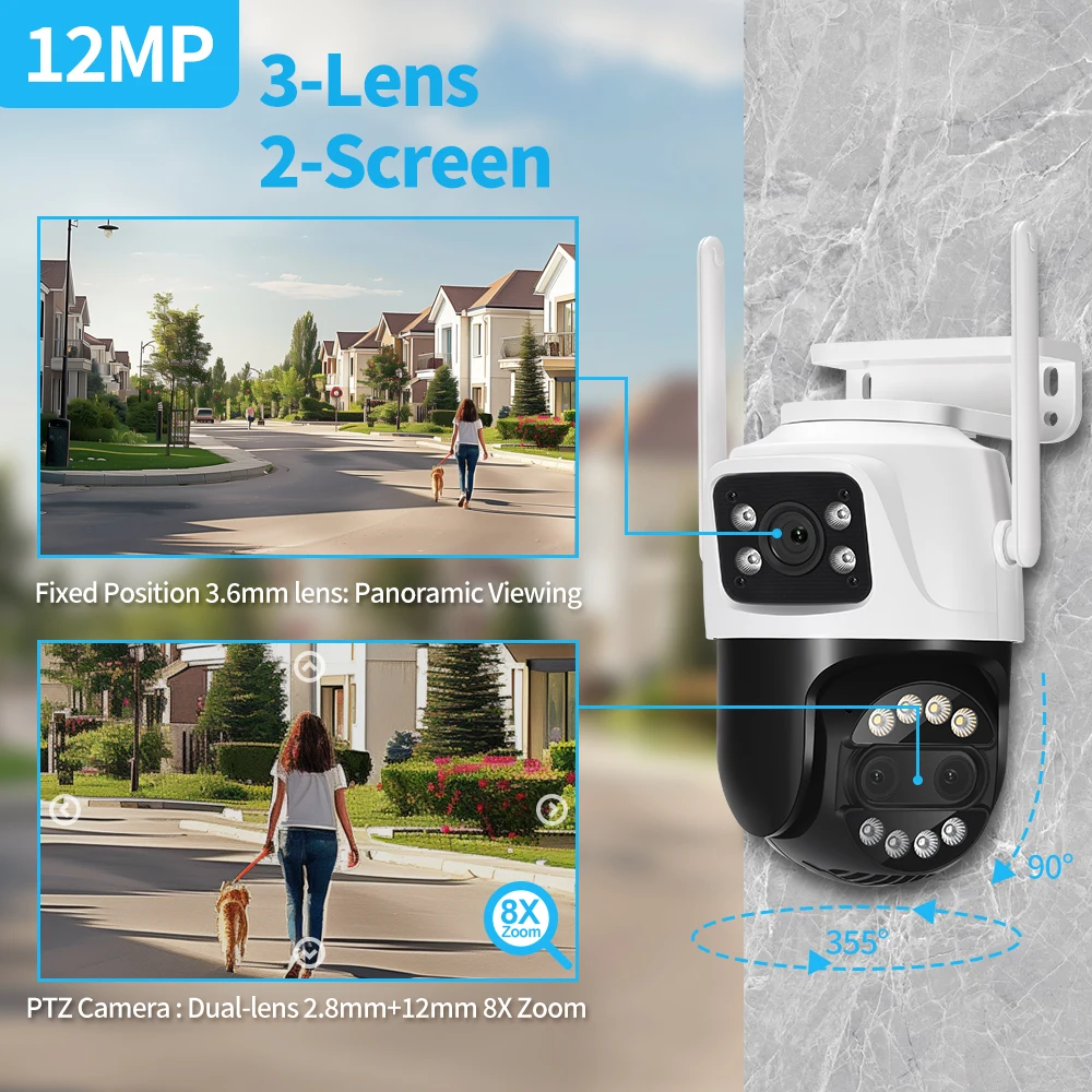 Imagem -04 - Lente Dupla Wifi 8mp 2.8 mm 12 mm Zoom 8x ru