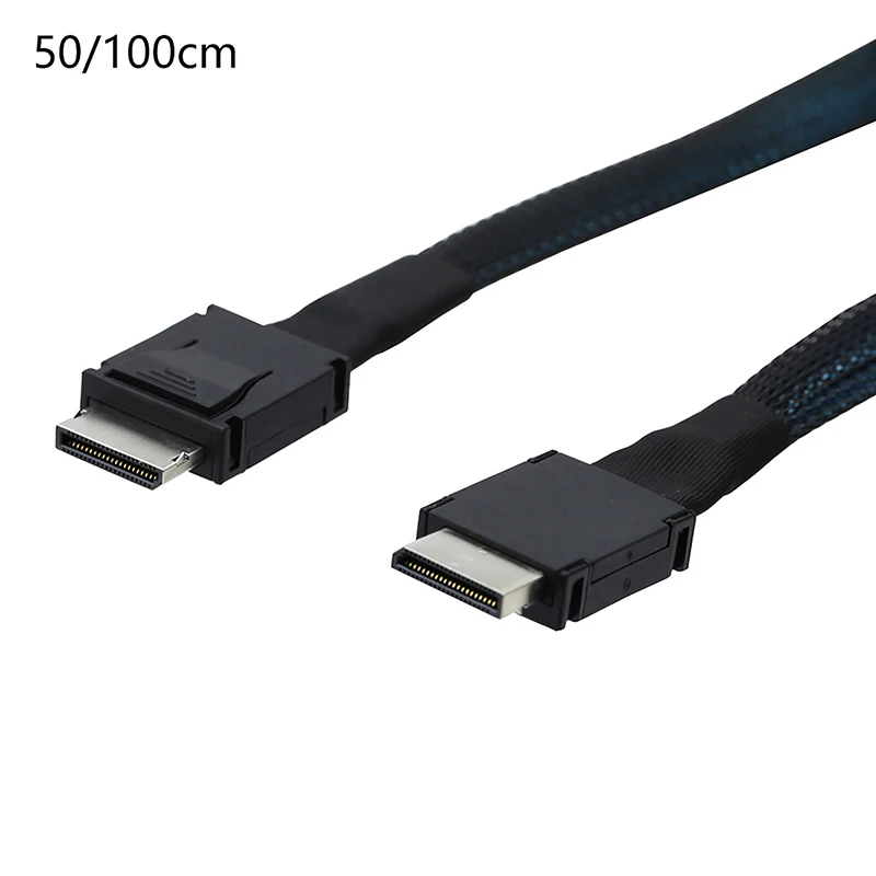 PCIE Oculink SFF 8611 4I To MINI SAS SFF-8611 4I Server Super Speed Cable Data Extension Cable Male To Male Data Transfer Line