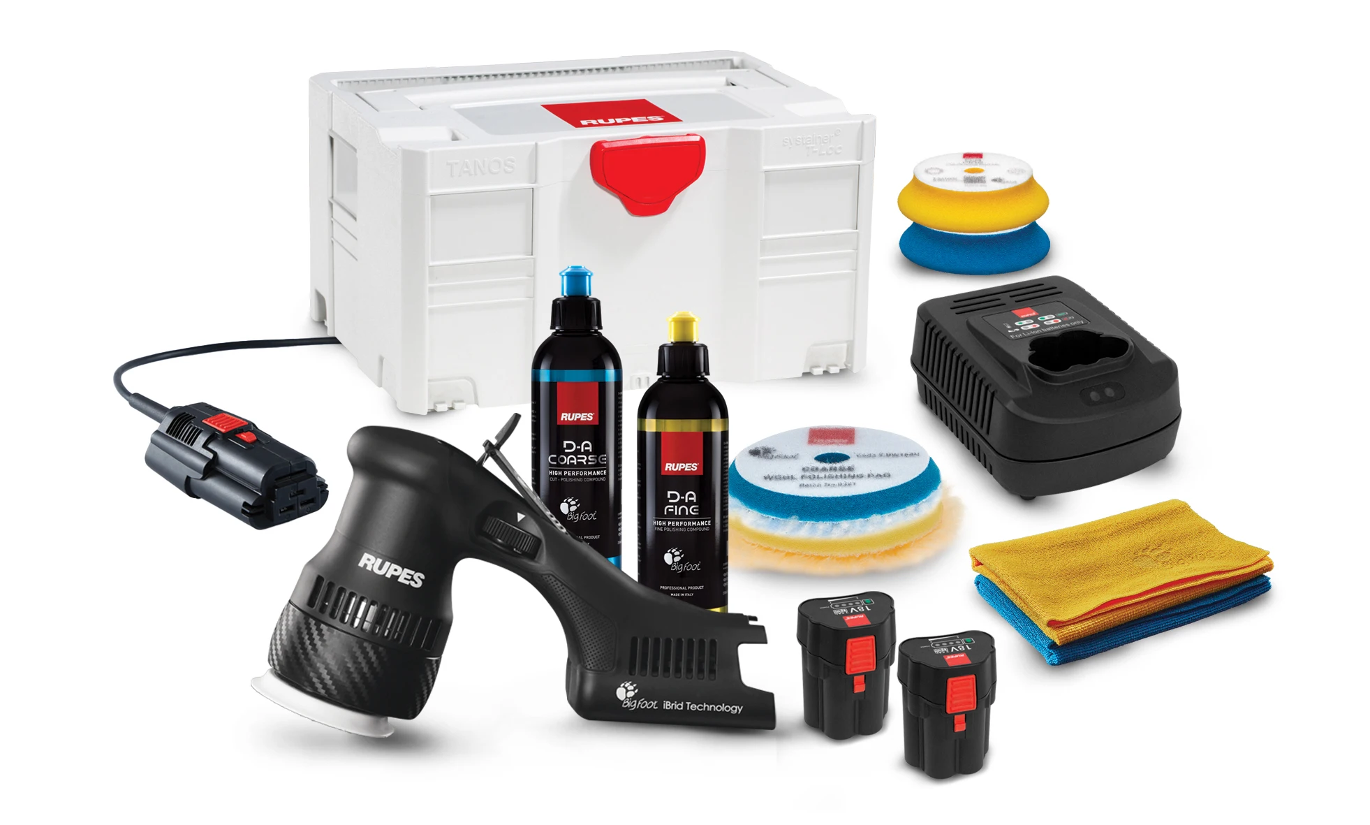 RUPES BIGFOOT HLR75-LUX MINI IBRID POLISHER Big Foot Random Orbital Dual Action Car Detailing Polishers
