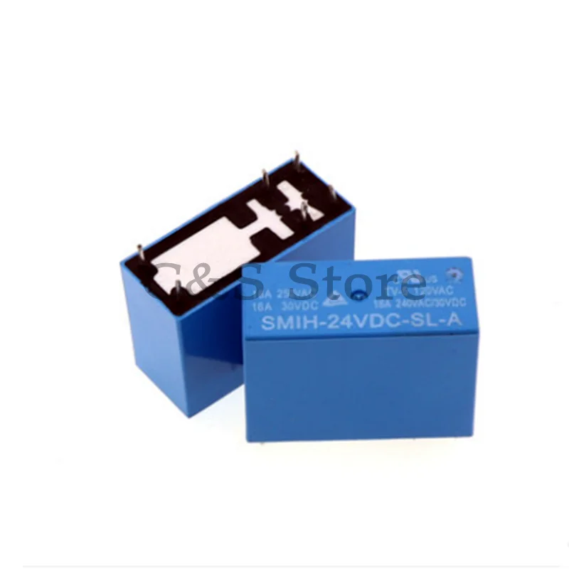 5PCS SMIH-05VDC-SL-C SMIH-12VDC-SL-C SMIH-24VDC-SL-C 05 12 24 V Relays 250V 16A 8PIN SMIH-05V 12V 24VDC-SL-A 6Pin Original Relay