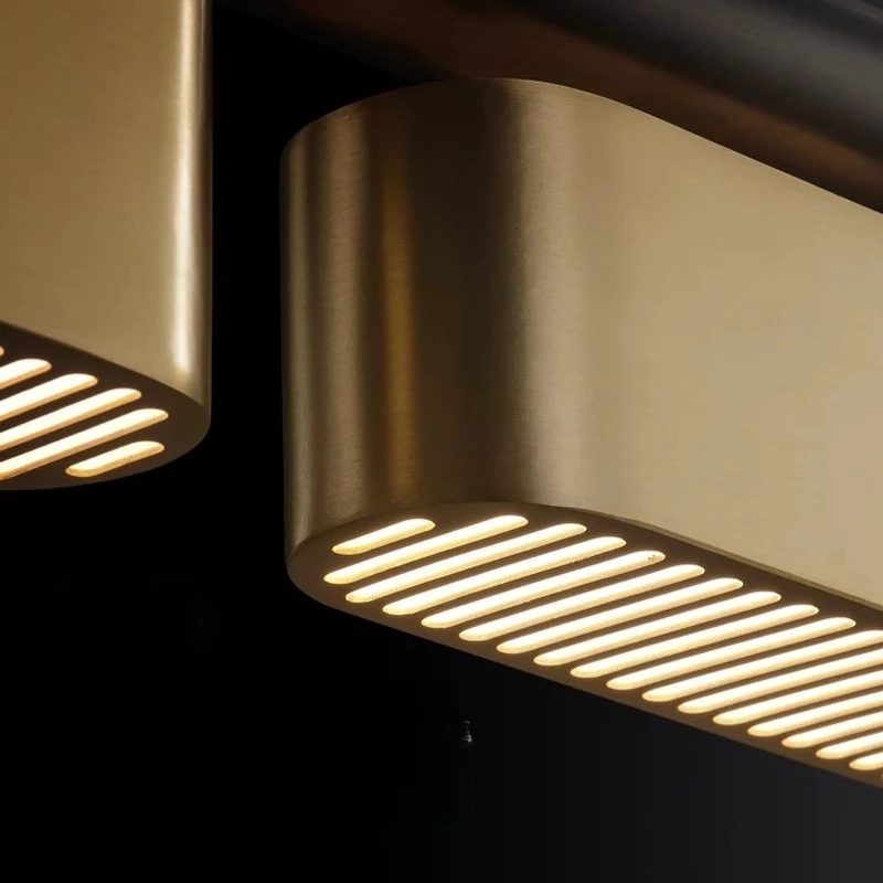 

hall light luxury restaurant chandelier one word long chandelier Internet celebrity table light Italian minimalist tea room lamp