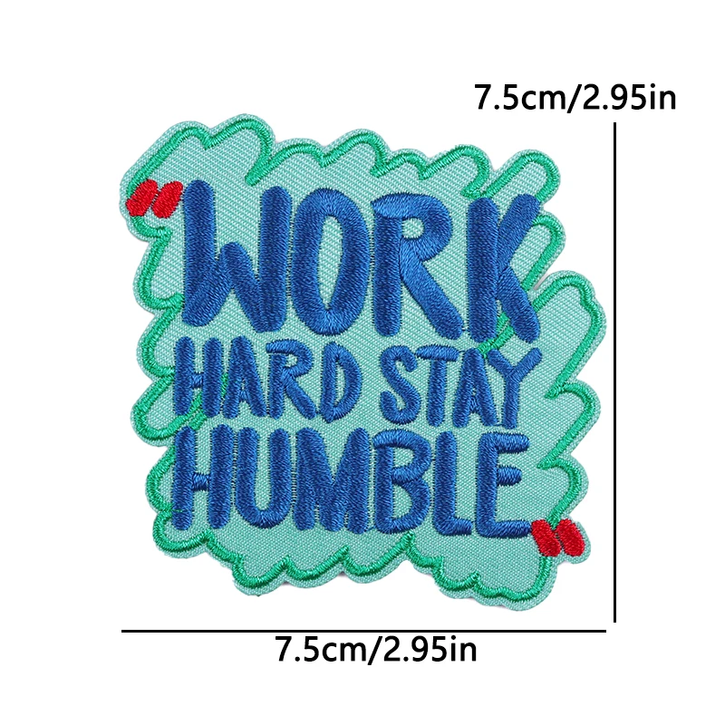 Humorous Text Patch Iron On Embroidered Patches For Clothing Thermaldhesive Patches On Clothes Stickers DIY Cartoon Badge Sewing