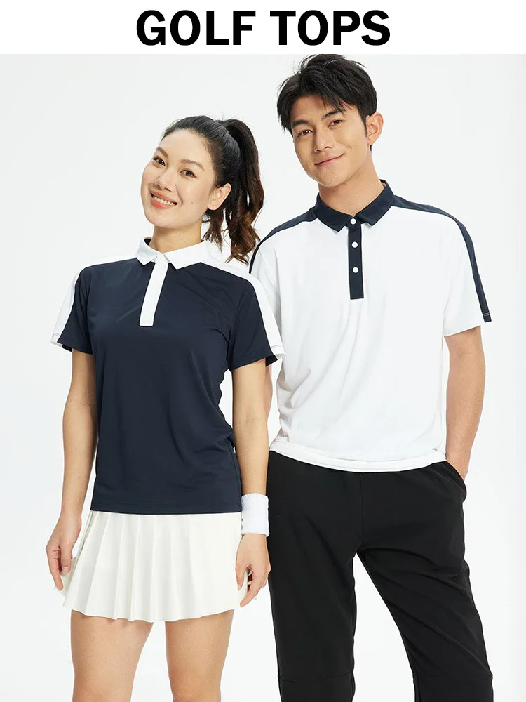 

TaoBo 2024 Men Women New Half Button Polo Sports Shirt Colored Breathable Golf Sports T-shirt Outdoor Golf Business Office