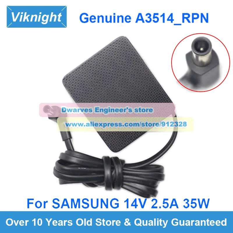 

Genuine 14V 2.5A 35W Monitor Charger A3514_RPN AC Adapter BN44-00990A For SAMSUNG C27F396FHN C27F391FHN LC27R500F LC32F397F S27E