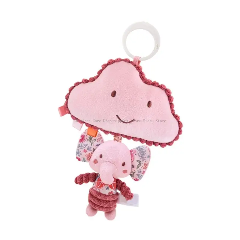 Animal peluche tierno, sonajero para bebé, cama, cuna, juguete móvil, aprendizaje temprano, ejercicio agarre, exploración,