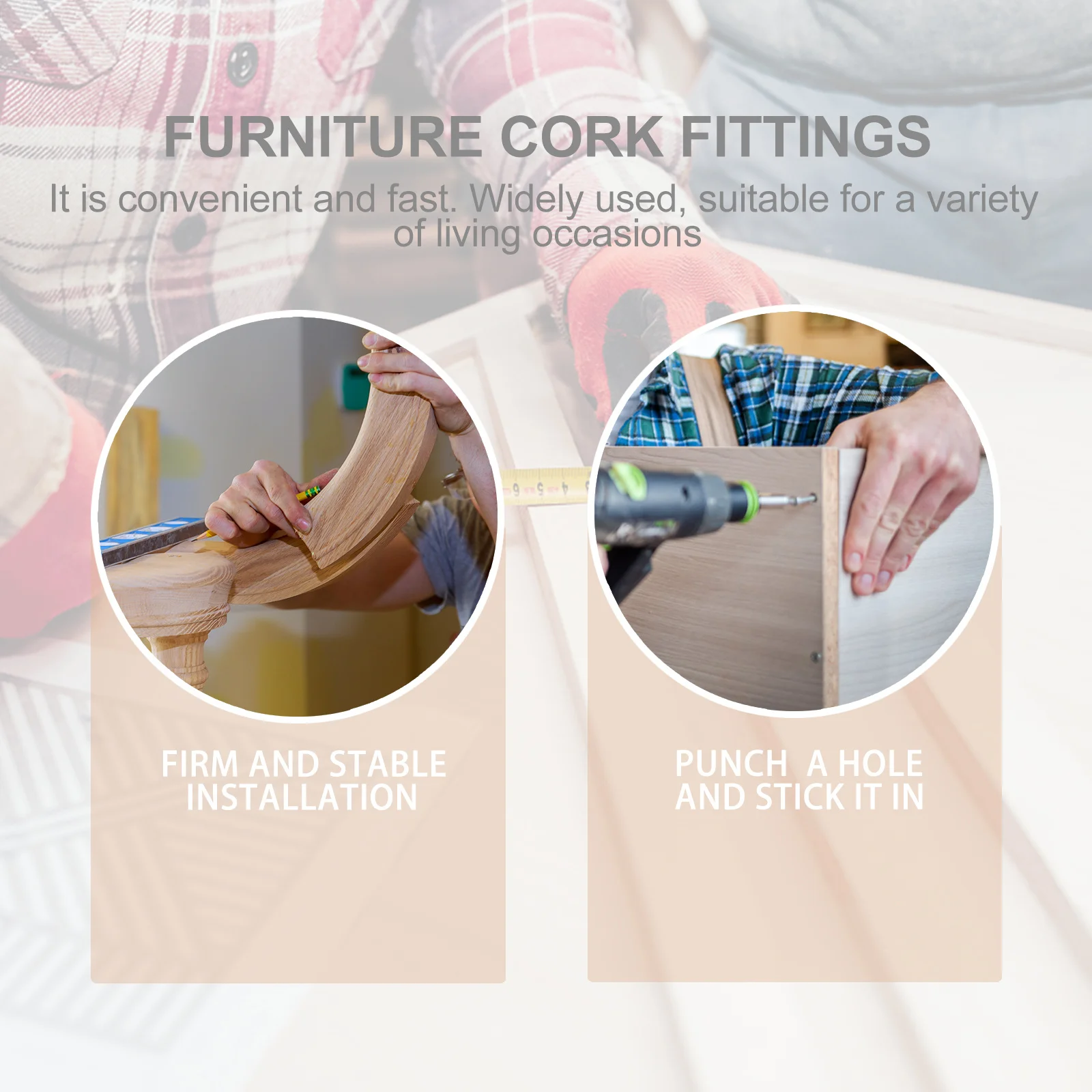 

300Pcs Wooden Dowels Hardwood Round Beveled Ends Furniture Repair Pins Durable Shaft Connectors Wood Nails for Cabinets Shelves