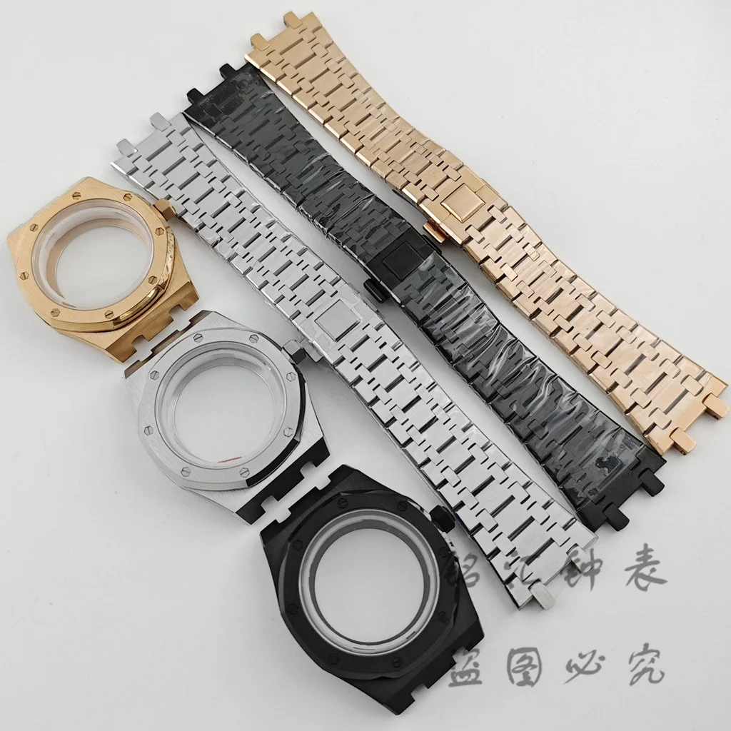 NH35 41mm AP Sapphire Glass PVD Watch Case Fit 31.8mm Dial  For NH34 NH35 NH36 NH38 NH70 Automatic Movement Durable Mod Parts