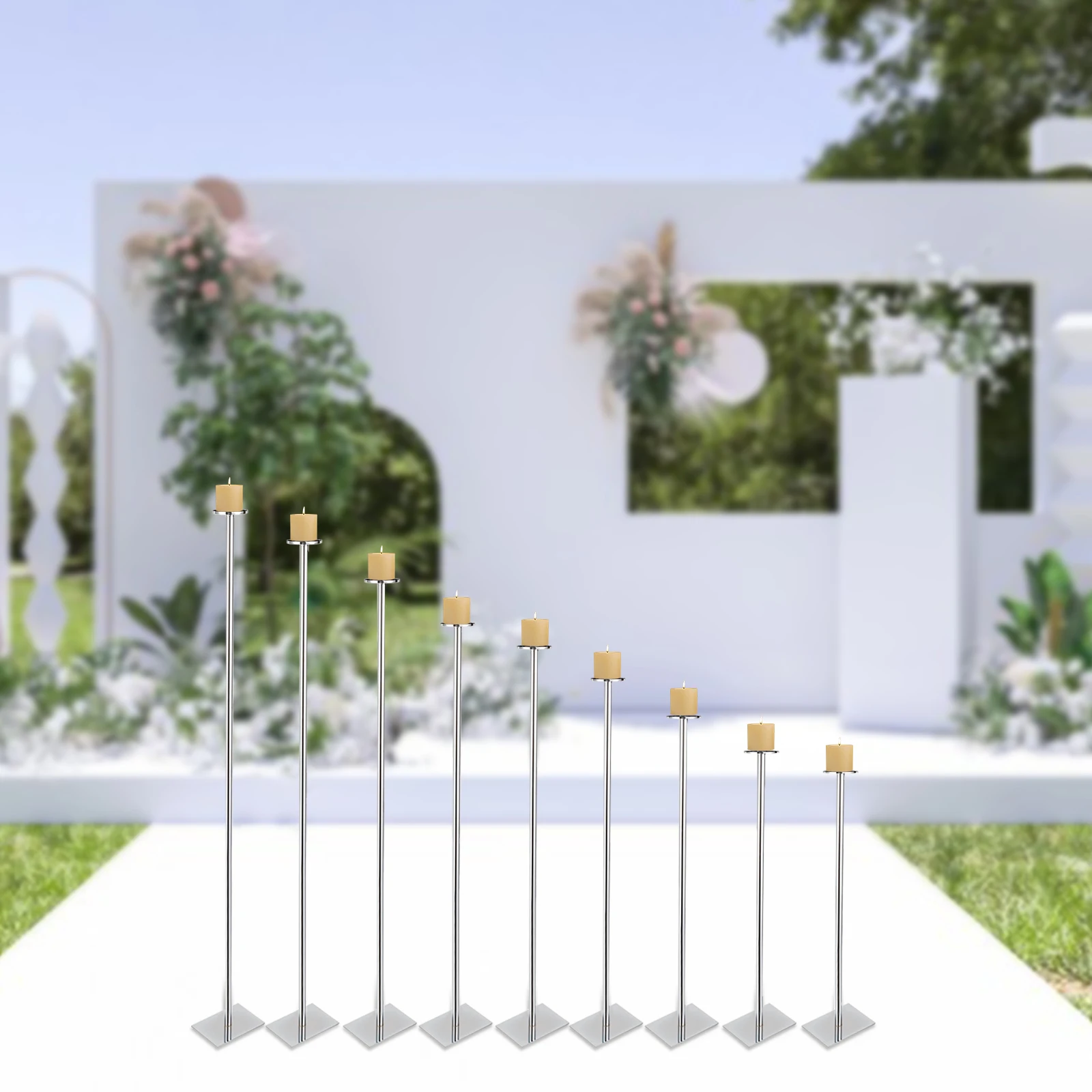 DIY 9 Candelabra Floor Candle Holders Centerpiece for Tealight Set Wedding Decor