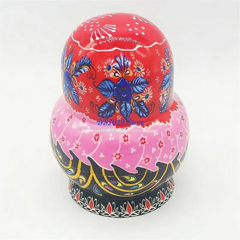 q0kb-マトリョーシカ-ロシア人形-木製人形セット-10層-インタラクティブプレイ時間