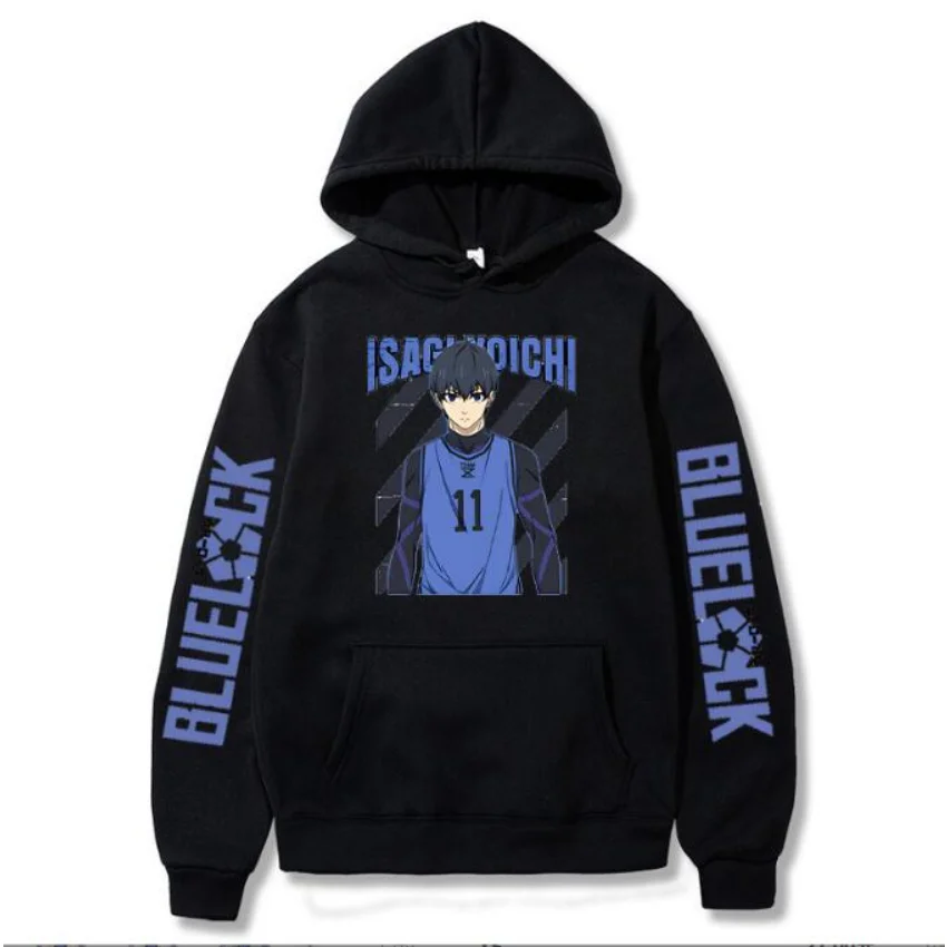 Anime BLUE LOCK Isagi Yoichi Cosplay Hoodie Hip Hop Graphic Sweatshirt Poleron Hombre Unisex Streetwear Harajuku Tracksuit