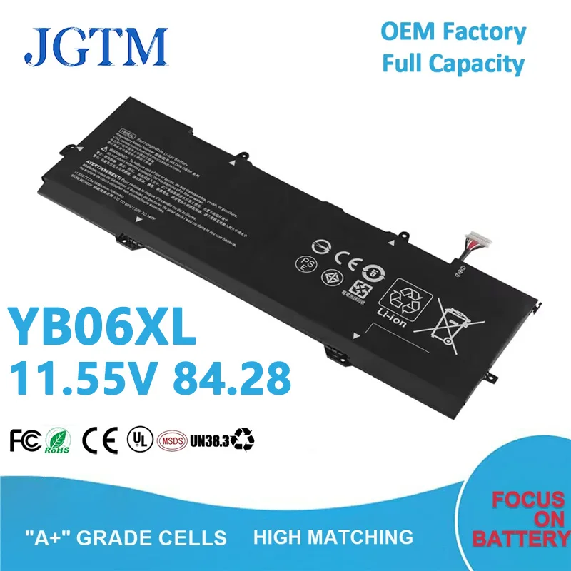

Genuine 11.55V 84.08WH YB06XL 928427-272 Battery for HP Spectre X360 15-ch0xx 15-ch032ng Original Replacement Laptop Battery