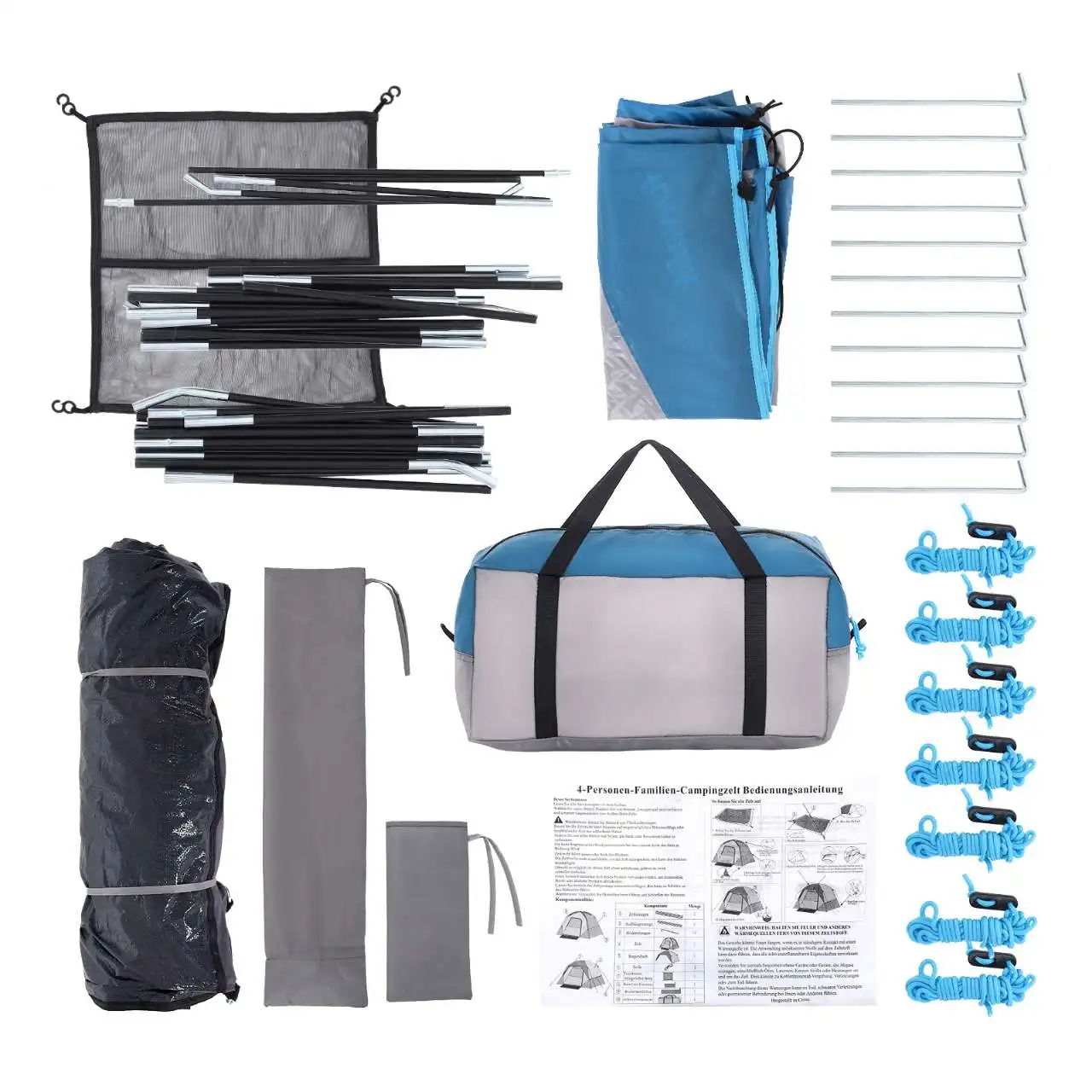 خيمة التخييم في الهواء الطلق خيمة رحلة سهلة الإعداد خيمة التخييم 4 أشخاص إلى 6 أشخاص ظلة للمشي الظهر السفر المأوى