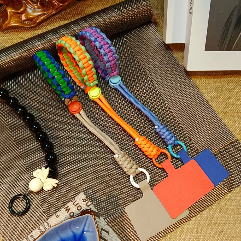

Key Chains Anti-lost Sling Braided Phone Strap Key Holder Charms Phone Woven Lanyard Durable Colorful Woven Phone Rope Gifts