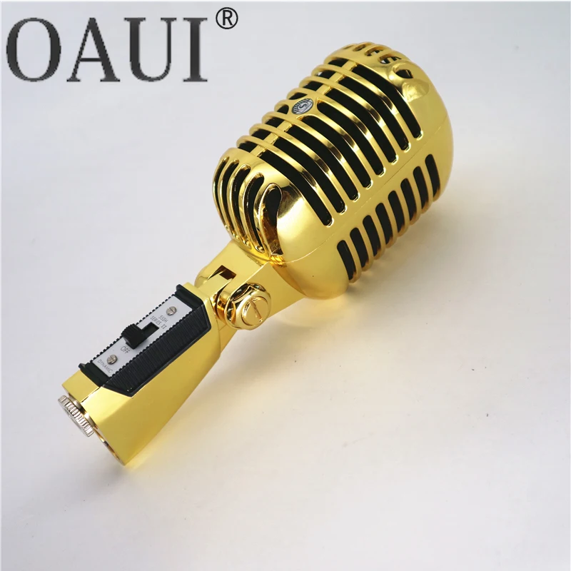 Gold Deluxe Metallo 55SH II Professionista Dinamico Microfono Vocale Stile Classico Dell'annata Microfone 55 SH Serie II Mic