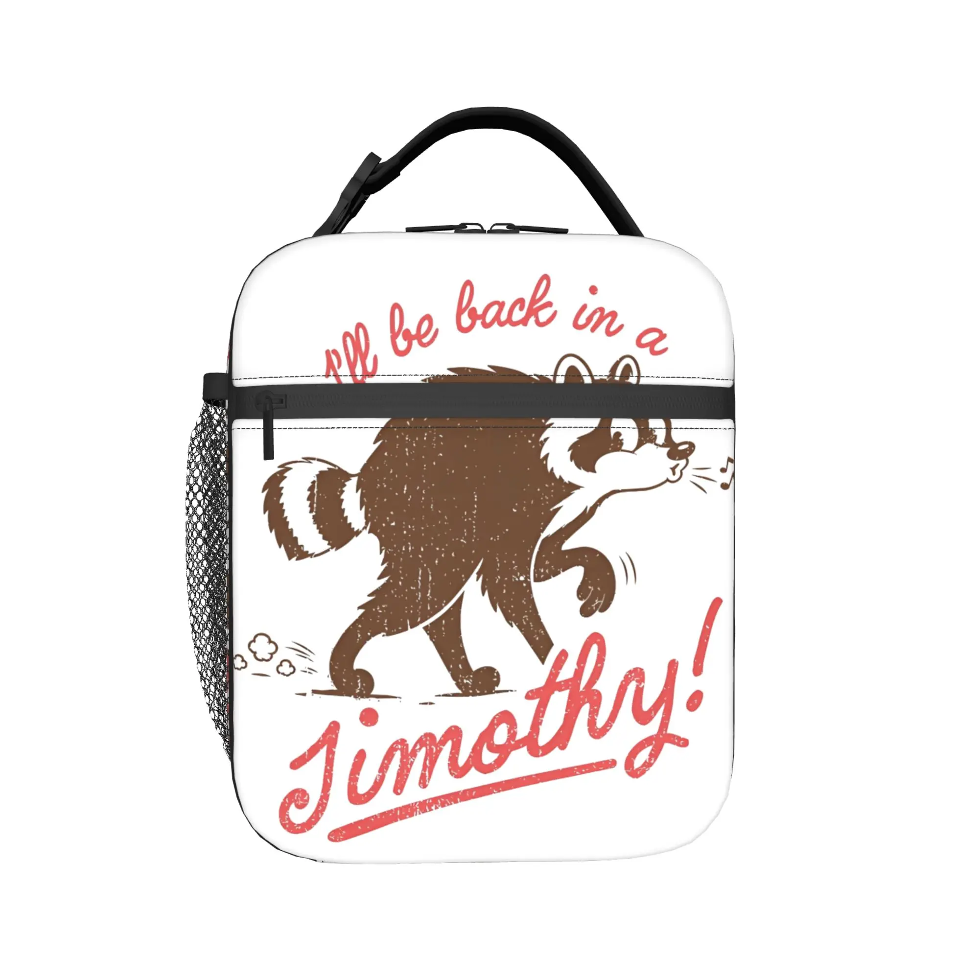 Protect Jimothy Raccoon Insulated Lunch Bag Thermal Bag Reusable,Lunch Container  High Capacity Tote Lunch Box Men Women Work