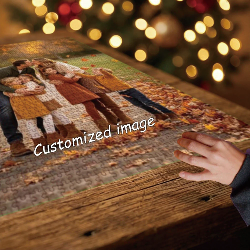 35/300/500/1039pcs Personalized Custom Photo Puzzle Couple Photos DIY Toy Decoration Collectiable Present