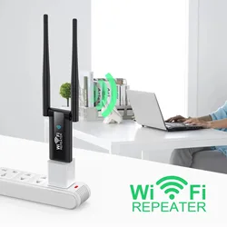 Repetidor Wifi USB de 300M, amplificador de señal Wifi de 2,4G, extensor inalámbrico de 2 antenas de largo alcance, adaptador para PC de escritorio y portátil