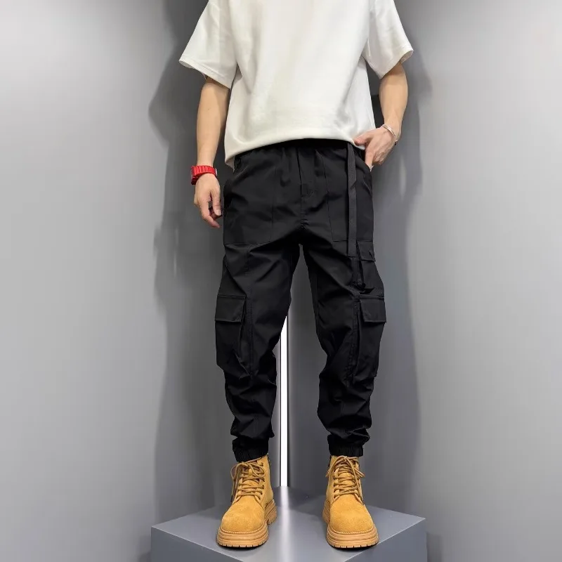 

Men's Casual Cargo Pants Summer Loose Cuffed Work Trousers Heat-resistant Welding Protective Labor Safety Construction Pants