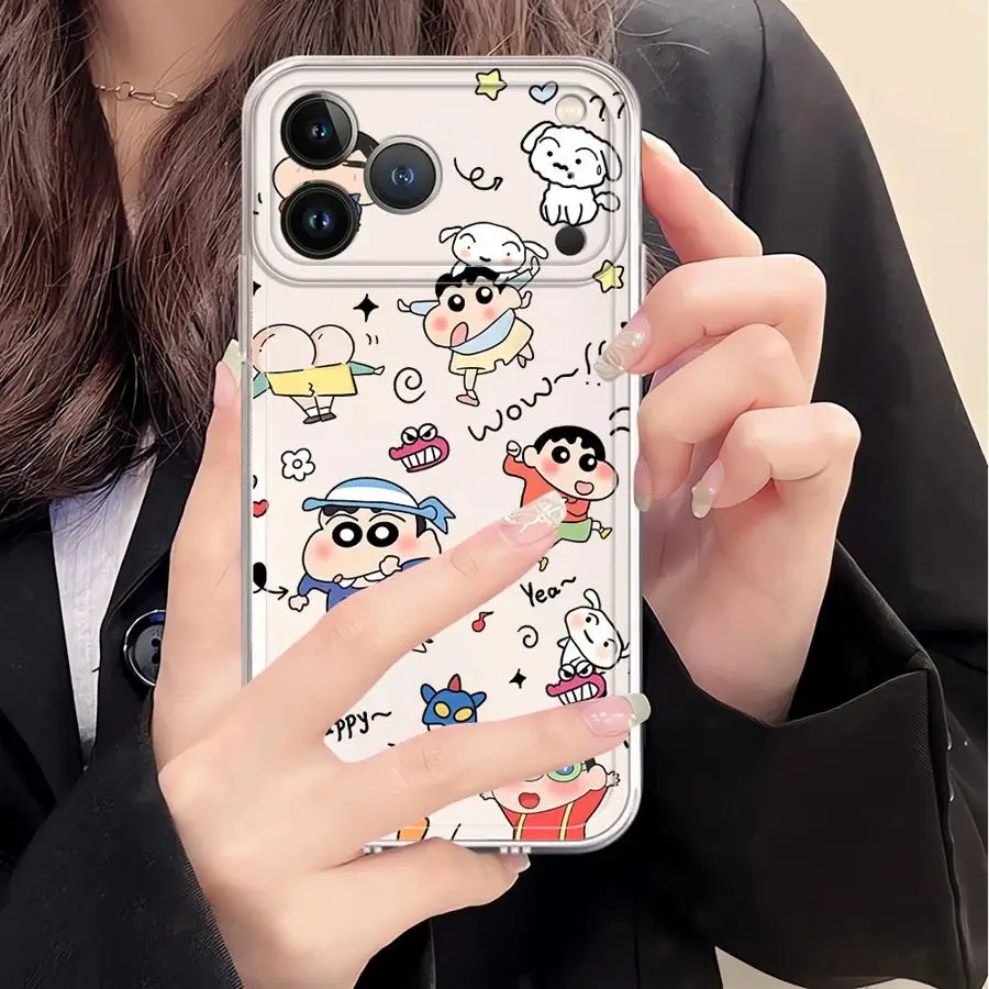 Cra-yons Shin-chans Case for iPhone 17 Pro Max 14 Plus 12 Mini 11 XR 13 Pro XS Max 16 Air 15 17e Soft Phone Cover view 6