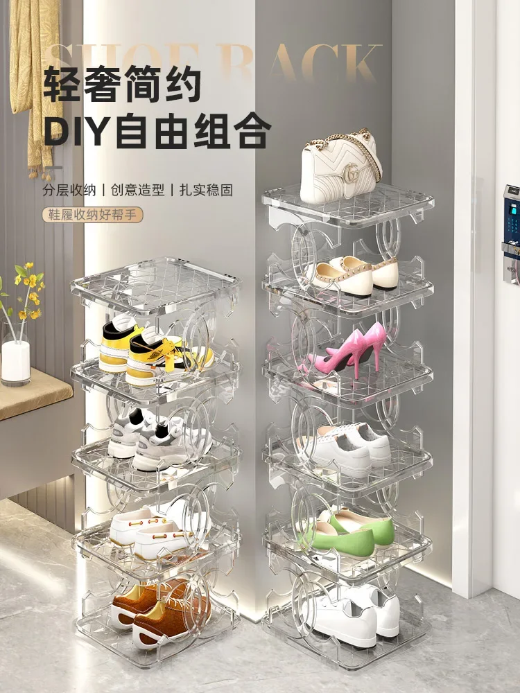 Simple Shoe Rack Home Doorway Household Multi-Layer  Cabinet Dormitory Rental House Small Narrow Space-Saving Shoe Storage Rack