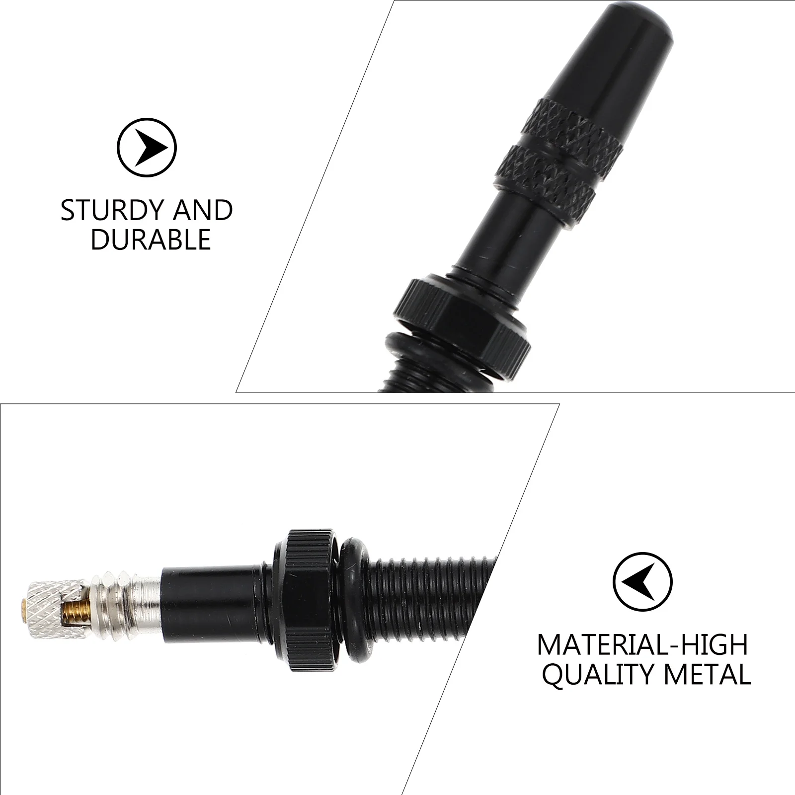 

1Set Tubeless Tire Valve Stem Aluminium Alloy Strong Bike Stem Mountain Bike Accessories Installation Tool Included