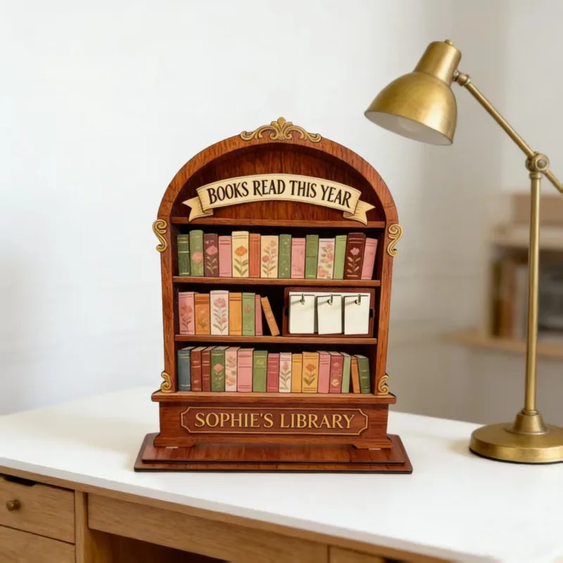 Vintage Wooden Book Page Counter Fun Creative Novelty Handheld Clicker for Reading Tracking and Collectible Decoration Gift Idea