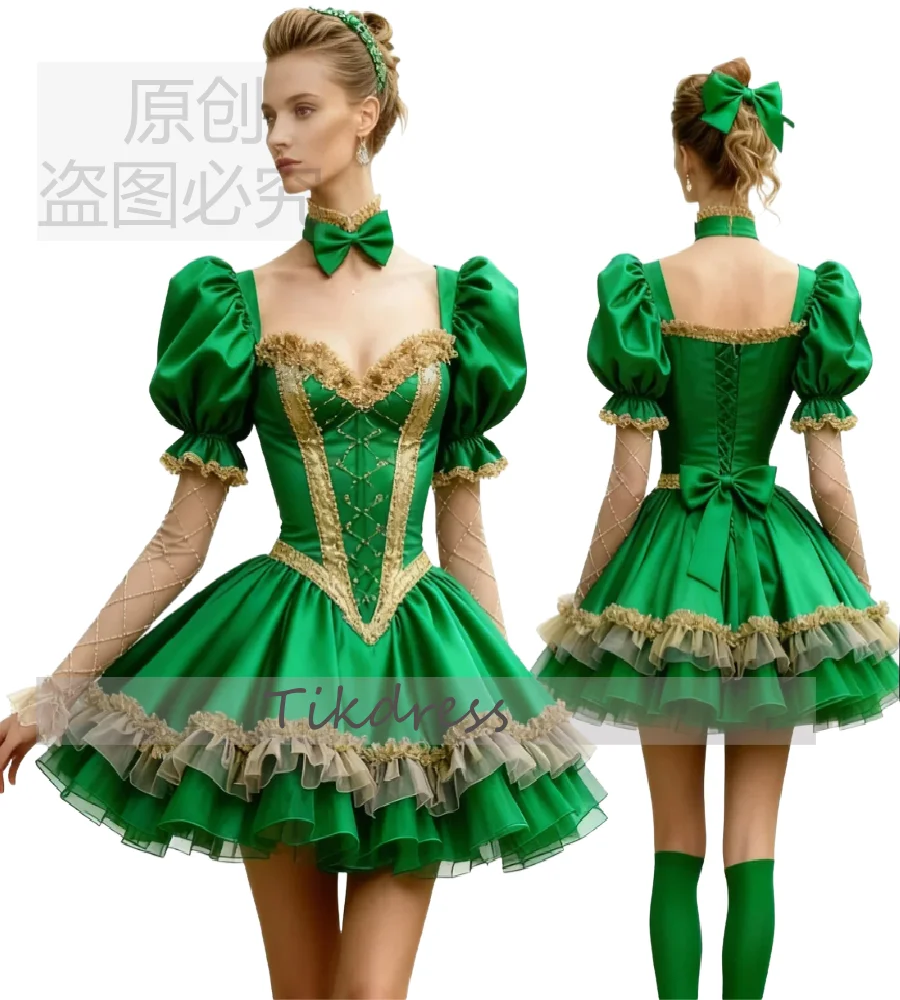 Cosplay Anime Blue Evening Dress With Gold Lace Sexy Mini Short Prom Dress 2026 Costume Lolita Steampunk Cocktail Dress Formal