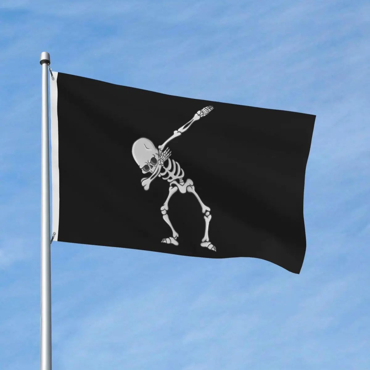 Skull Skelett Dabbing Tanz Flag Fade Proof Indoor Outdoor Banner Horror Halloween Polyester Home Room Dorm Wall Decor 90x150cm