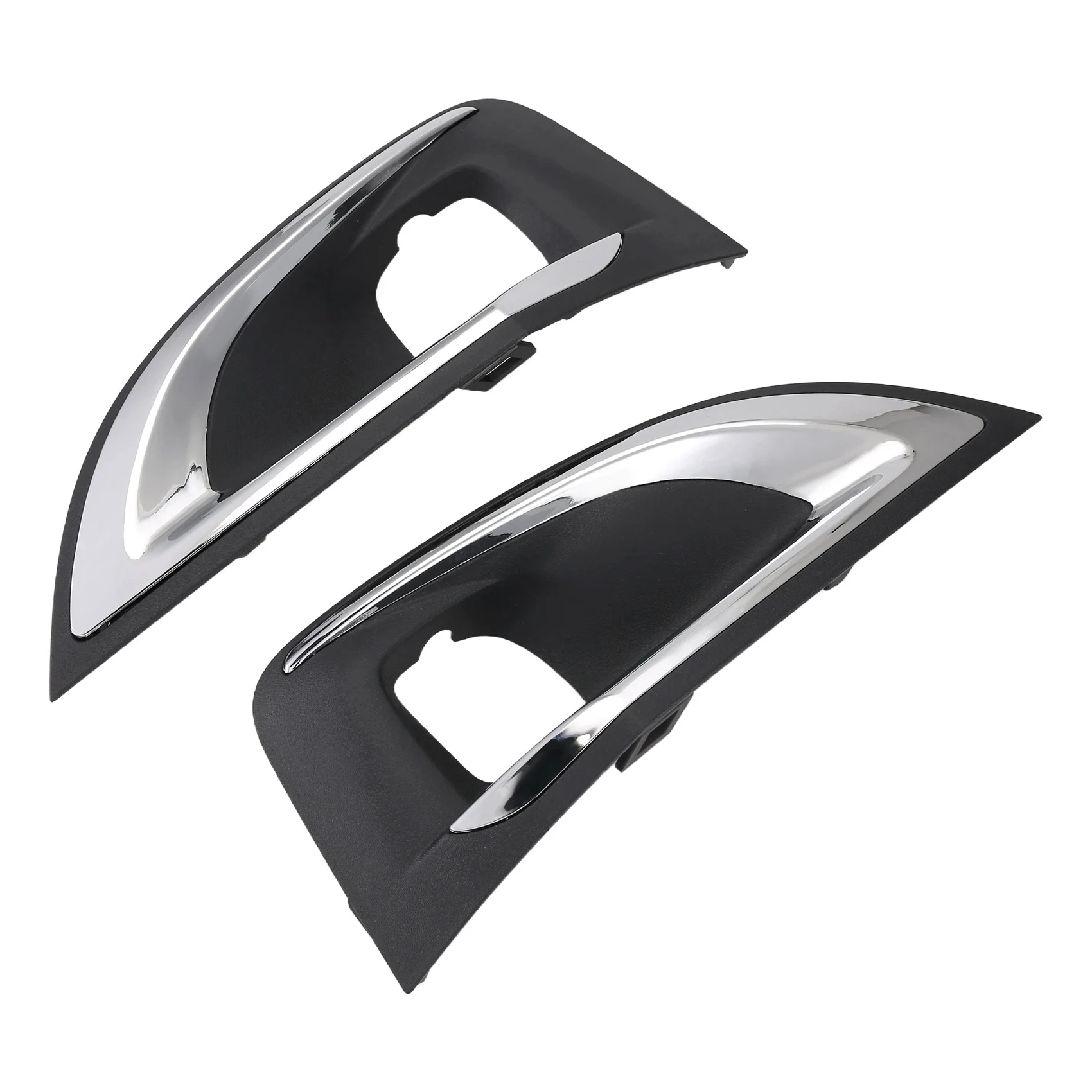 1Pair Front Bumper Fog Lamp Cover Trim YL004126XT YL004127XT 240809 for Peugeot 4008 P84 Fog Light Chrome Grille Bezel