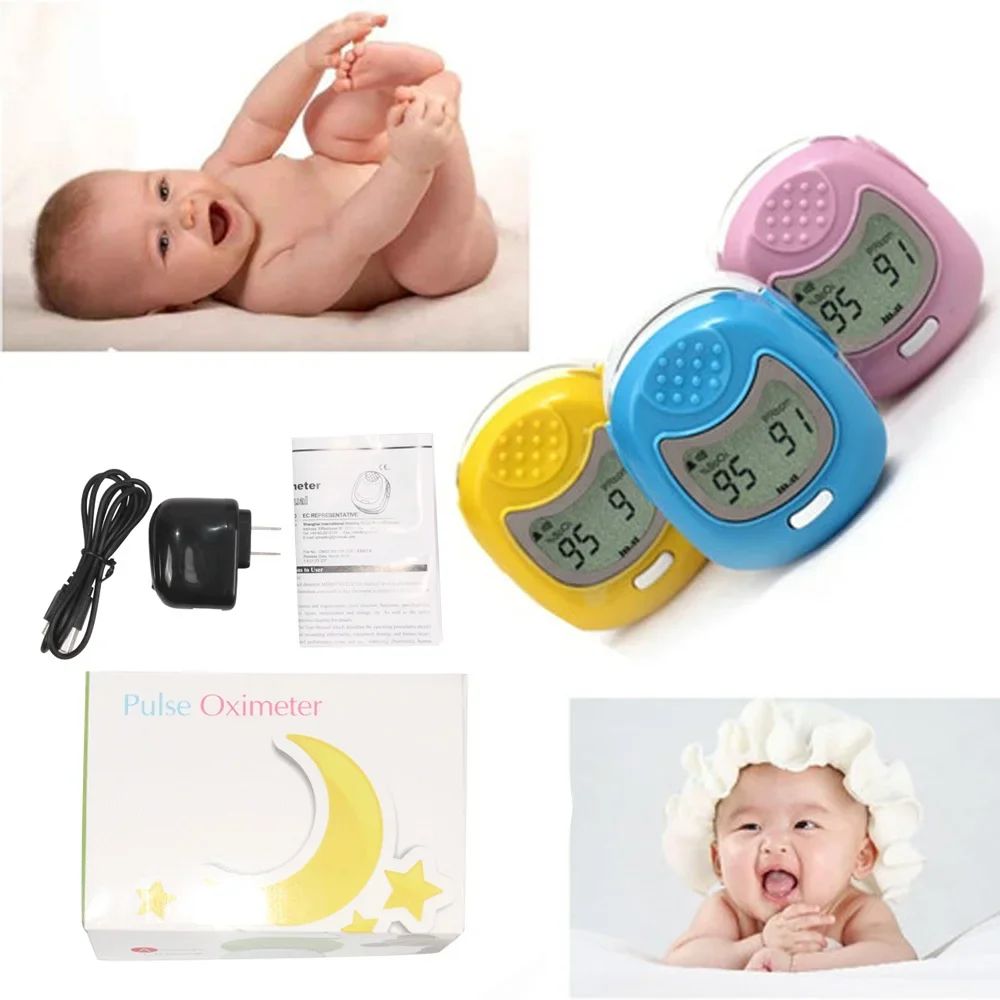 

CE CMS50QA Children LCD Fingertip Pulse Oximeter Kids Infant Baby Pediatric Blood Oxygen SPO2 Heart Rate Monitor Oxymeter