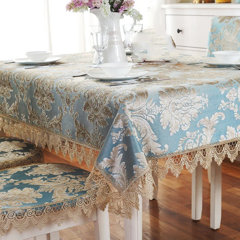 

European Jacquard Tablecloth Household Napkin Tea Table Table Cloth Washable Rectangle Tablecloth Tea Table Dining Decoration