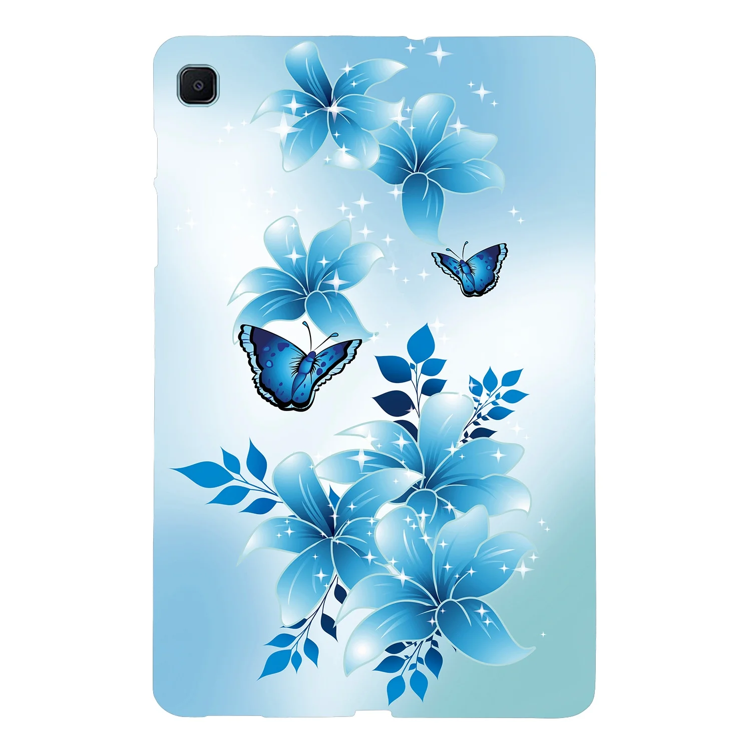 

For Samsung Galaxy Tab S6 Lite (2024) / (2022) Case Pattern Printing Slim Soft TPU Tablet Cover - Blue Butterfly