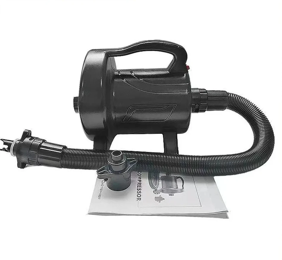1200W High Power Electric Air Inflation Pump, Portable Dual‑Use for Car Mount & Household Swimming Pool Inflating Use