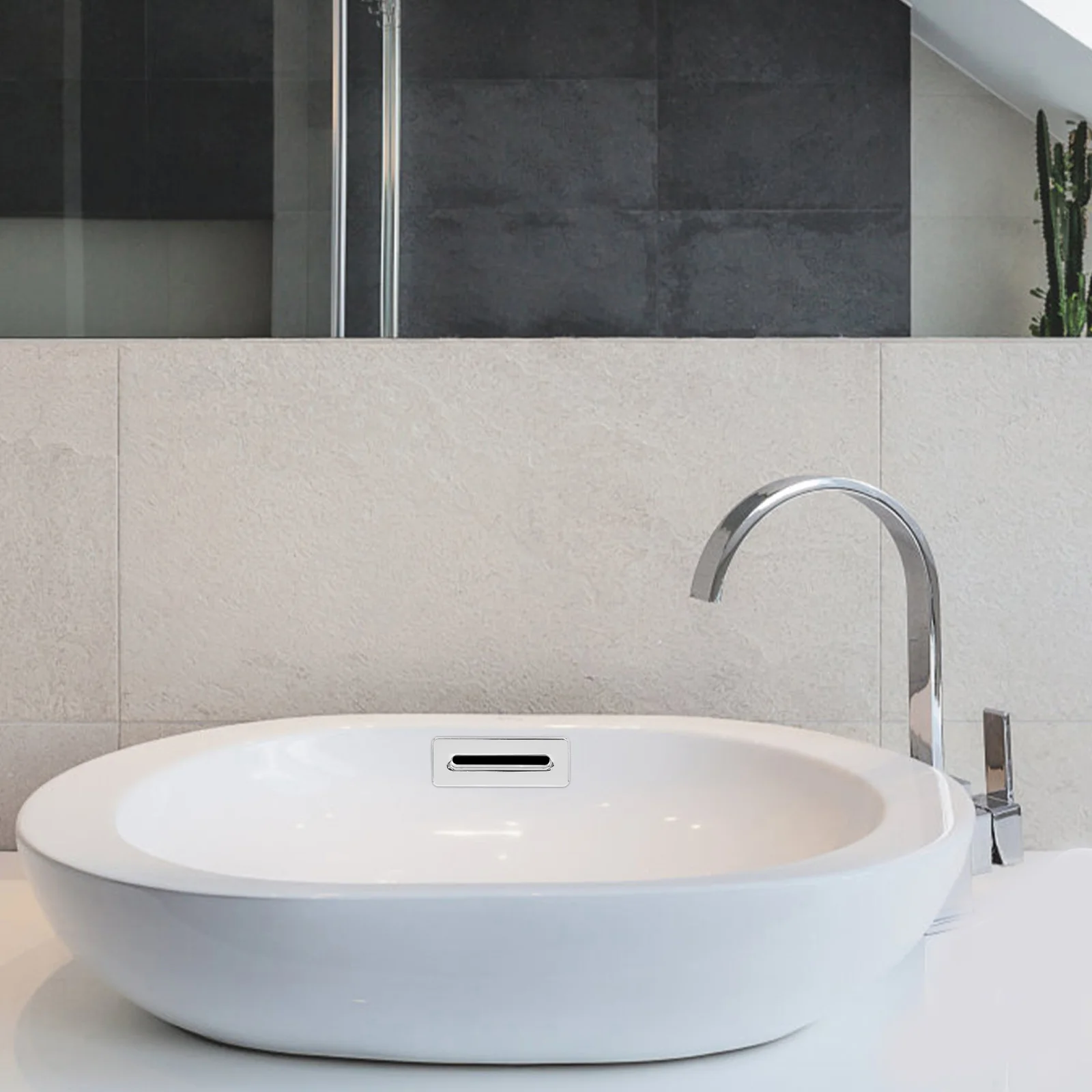 

2 Pcs Overflow Hole Cover Bathroom Sink Insert Basin Ring for Covers Cap Decorative Trim
