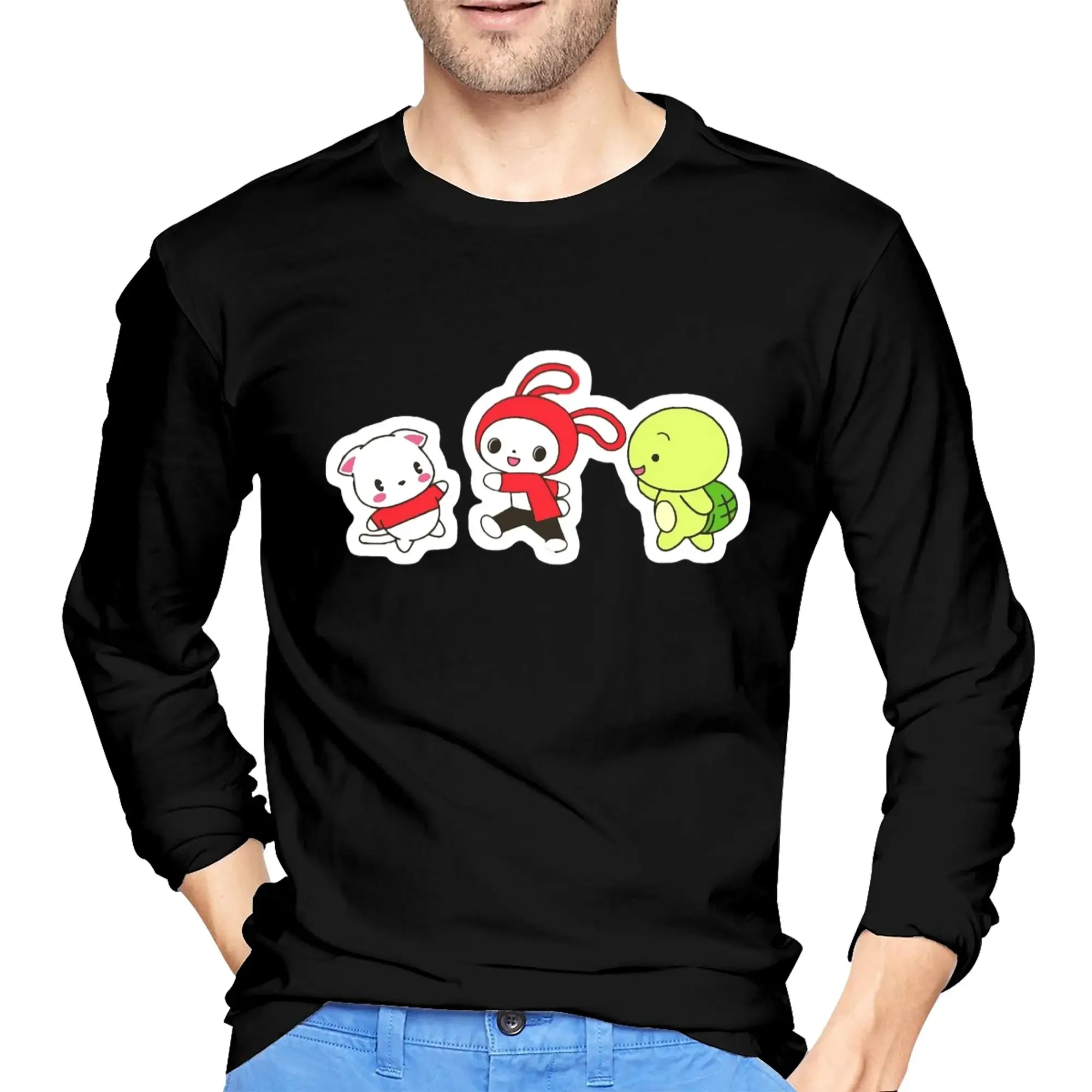 

Jj Mikey Maizen Мужская футболка с длинными рукавами Модные футболки с круглым вырезом Весенние и осенние мужские топы