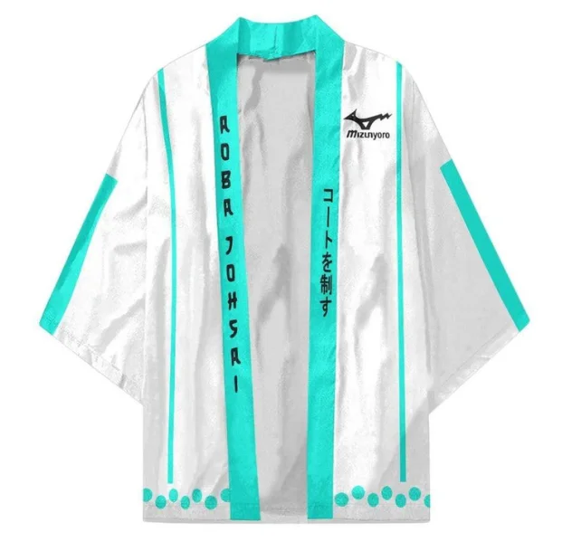 

Aoba Johsai High Haikyuu Kimono Cardigans Ukiyo-e Kimono Cloak Loose Three-quarter Sleeve Cardigan Haori