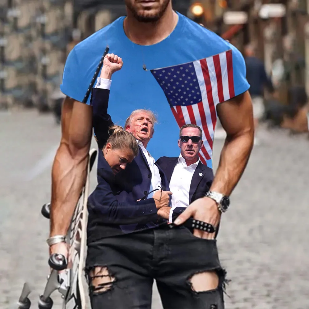 Etats-Camiseta divertida con diseño 3D Unisex, camisa con frase Unis Feel · Donald Trump Shooting Raise Your Fist Manage Never surender 14, 2024