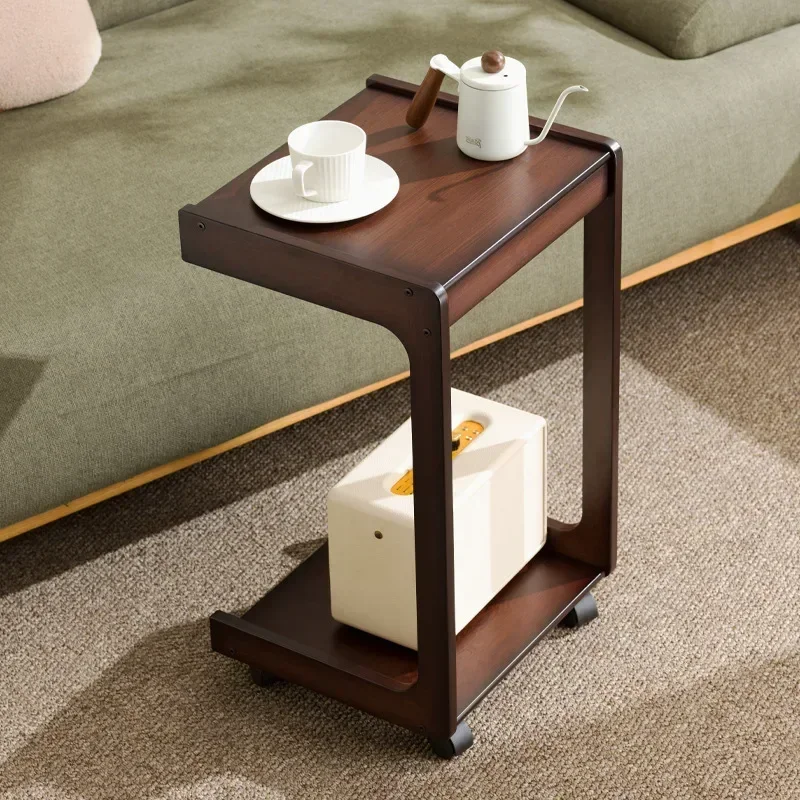 New model Sofa side table removable table with wheel coffee table small apartment household square corner computer bedside table