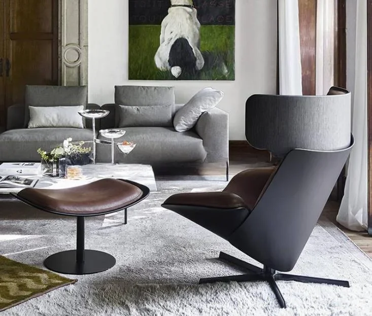 

Lounge Arm Chairs Sofa Luxury Accent Wingback Recliner Rotating Do Maru Lounge Relax Chair Living Room