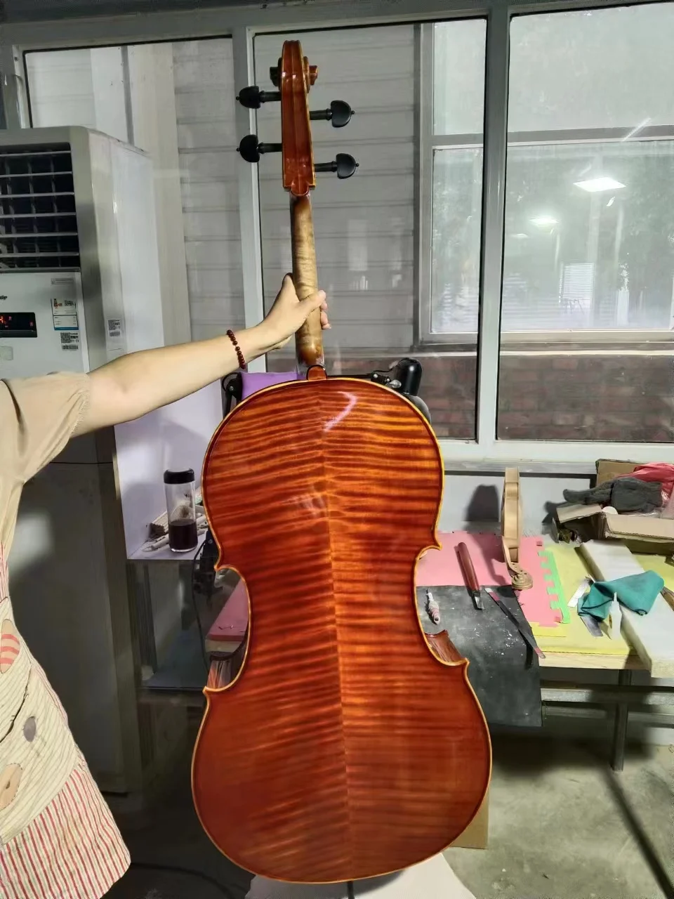 European Wood and Tiger Pattern cello, High Quality, All European, Maple, Ebony, Unique