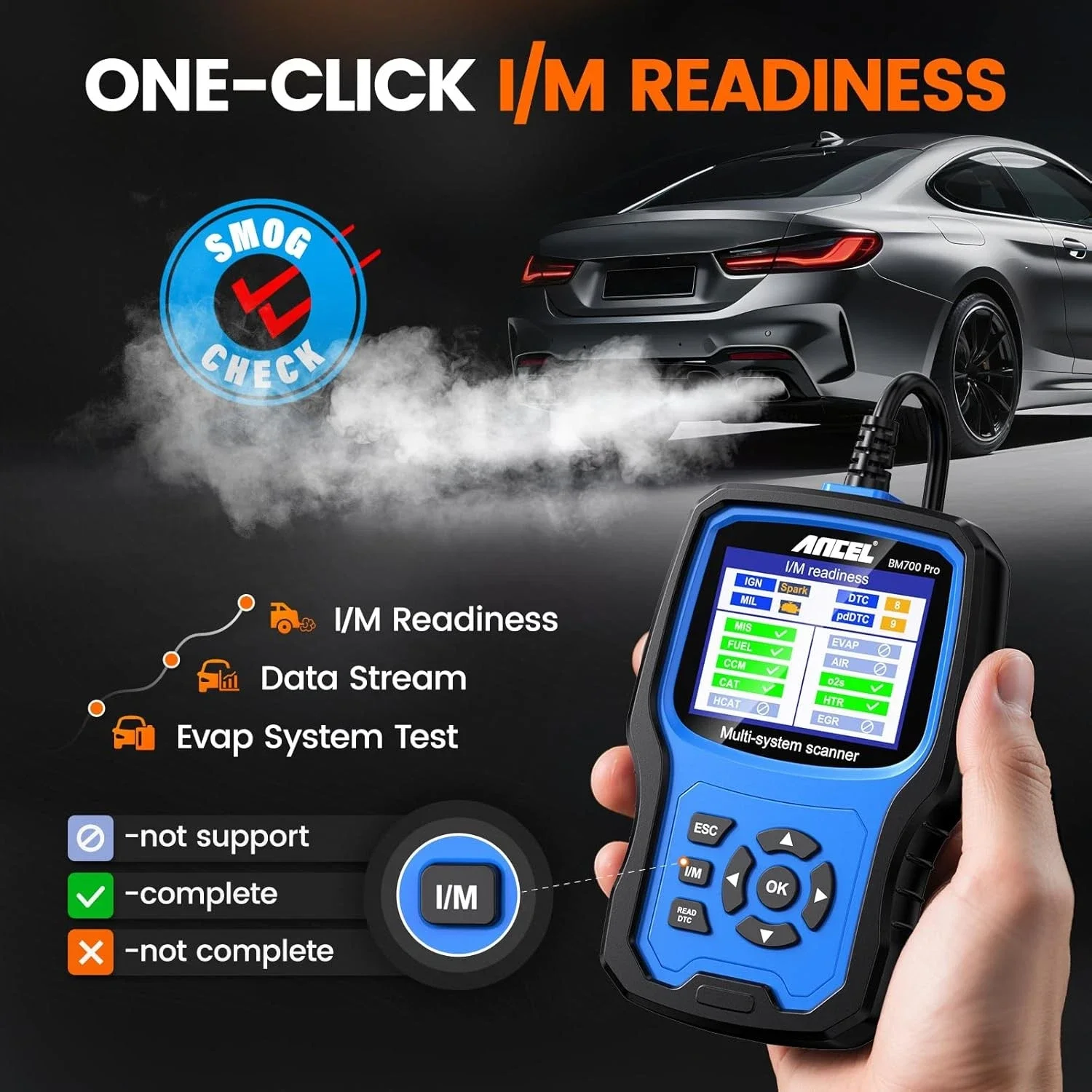 ANCEL BM700 Pro All System OBD2 Scanner For BMW EPB SAS Airbag ABS Oil CAS Reset Car Code Reader OBD 2 Diagnostic Tool image 6