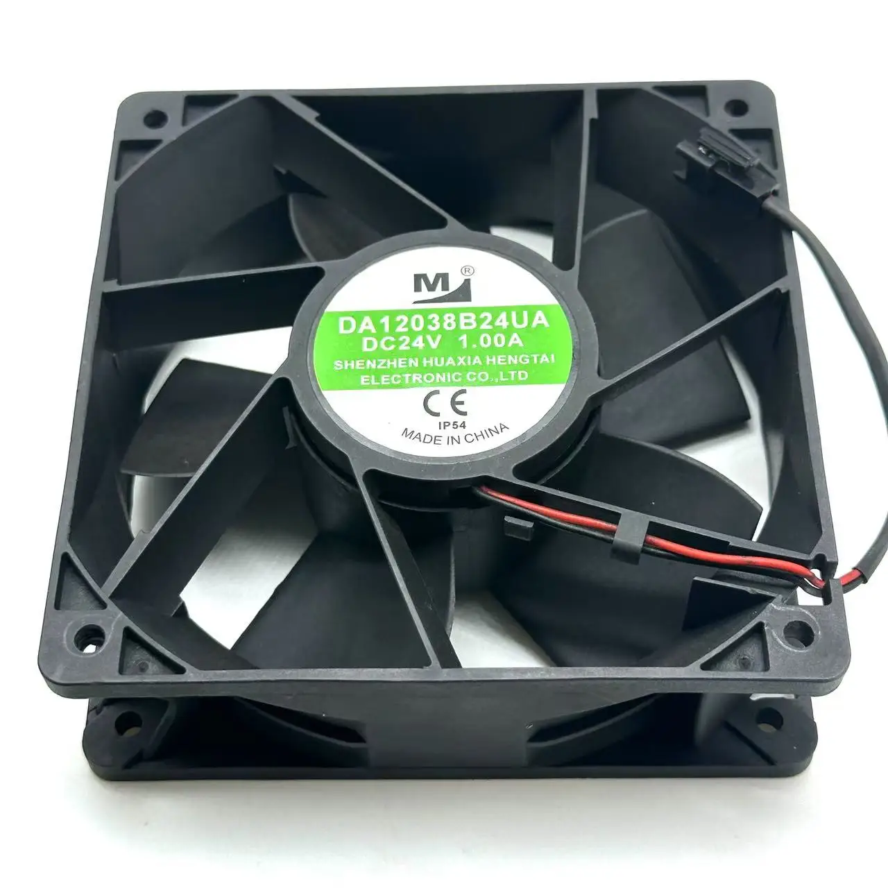 م DA12038B24UA تيار مستمر 24 فولت 1.00 أمبير 120 × 120 × 38 ملم مروحة تبريد بسلكين