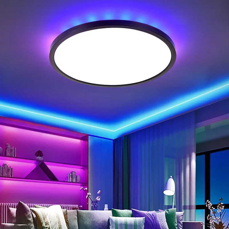 Ultra Thin Led Backlit Bedroom Round Ceiling Light