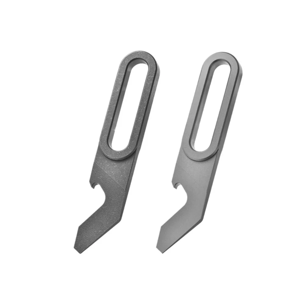 Titanium Alloy EDC Multi-Tool Keychain - Mini Crowbar, Bottle Opener & Box Cutter for Outdoor/Camping Survival view 5