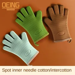 Neue Hand Backen Silikon Handschuhe Mikrowelle Backen Handschuhe Küche Anti-verbrühen Anti-slip Silikon BBQ Ofen Topf Halter