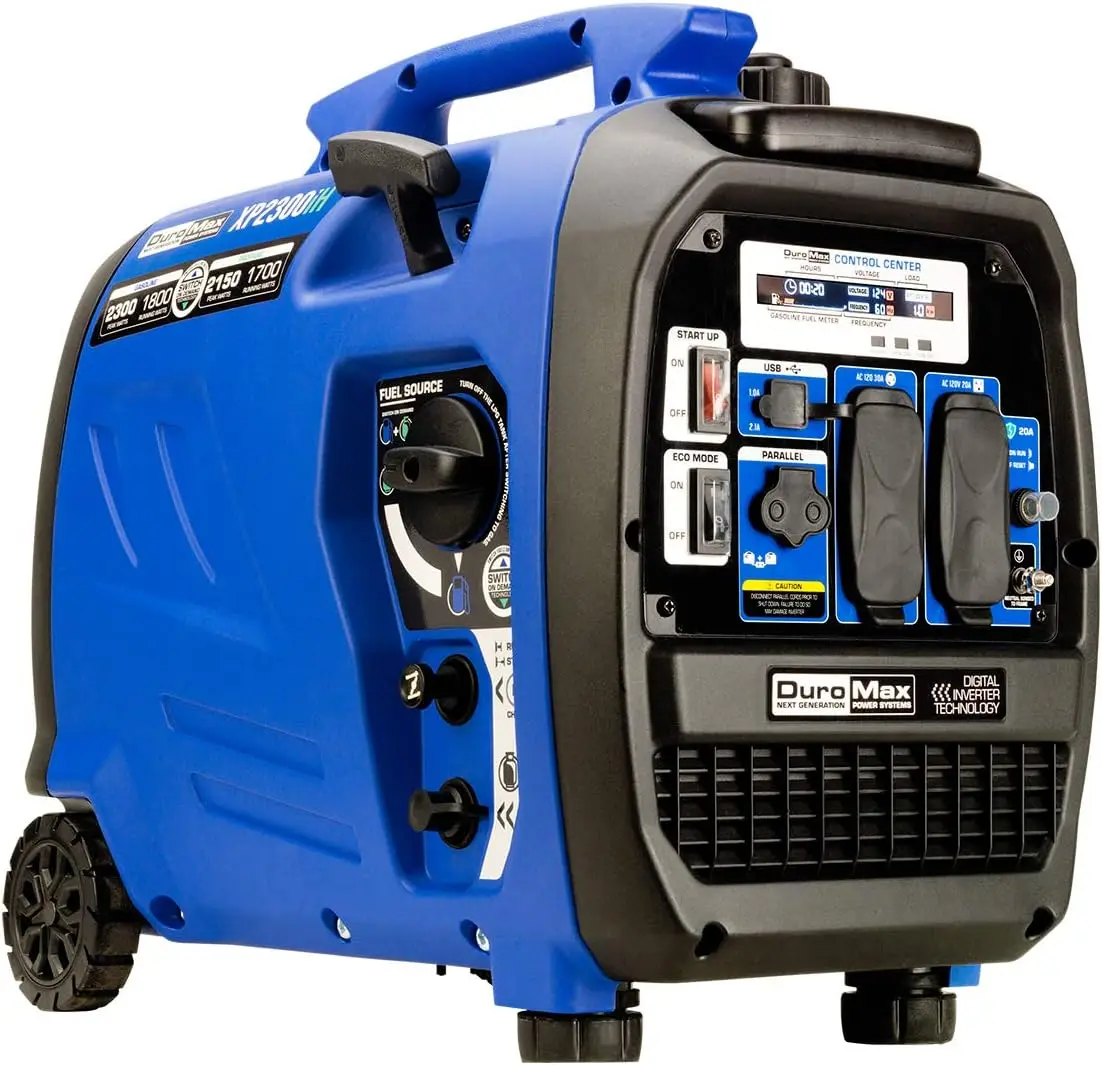 XP2300iH 2300-Watt 80cc Dual Fuel Digital Inverter Hybrid Portable Generator, Blue Perfect for camping, driving, etc