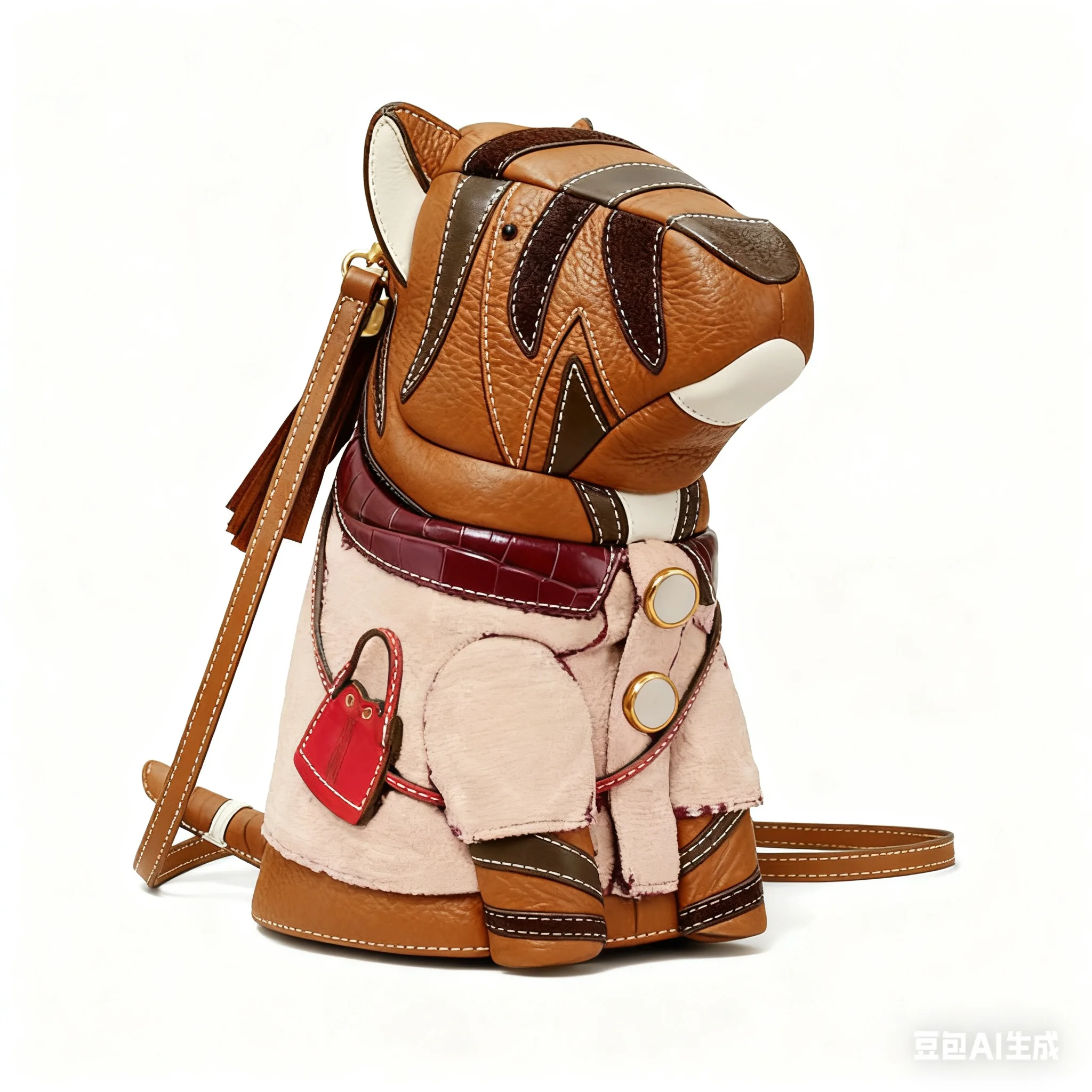 

Cute Animal Shoulder Bag Fashion Bags For Women PU Brown Tiger Style Crossbody Bags Luxury Personality High Quality Niche Design
