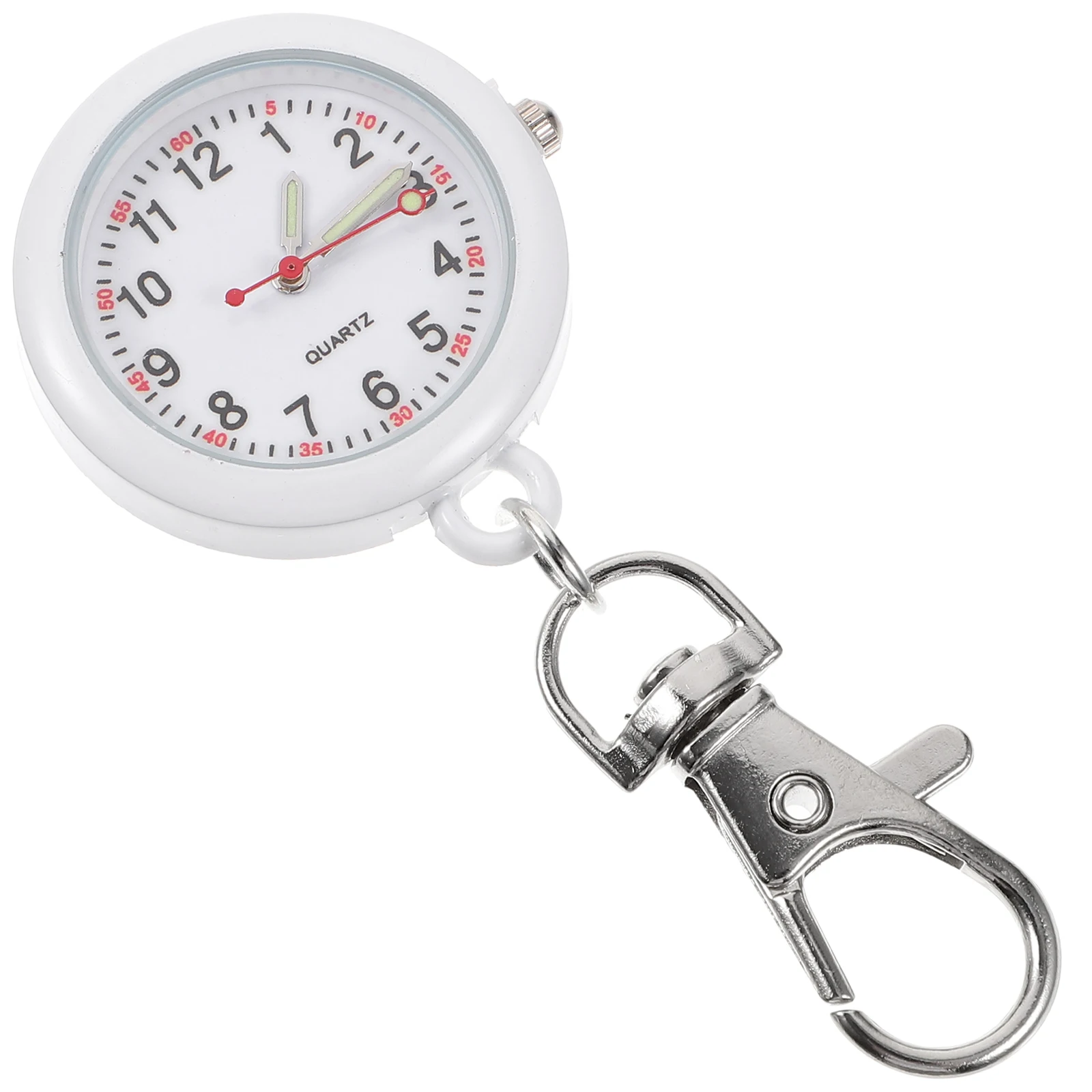 

Nurse Clip-on Doctor Student Test White Watch Durable Stainless Steel Smooth Fashionable Gift Nurse Pocket